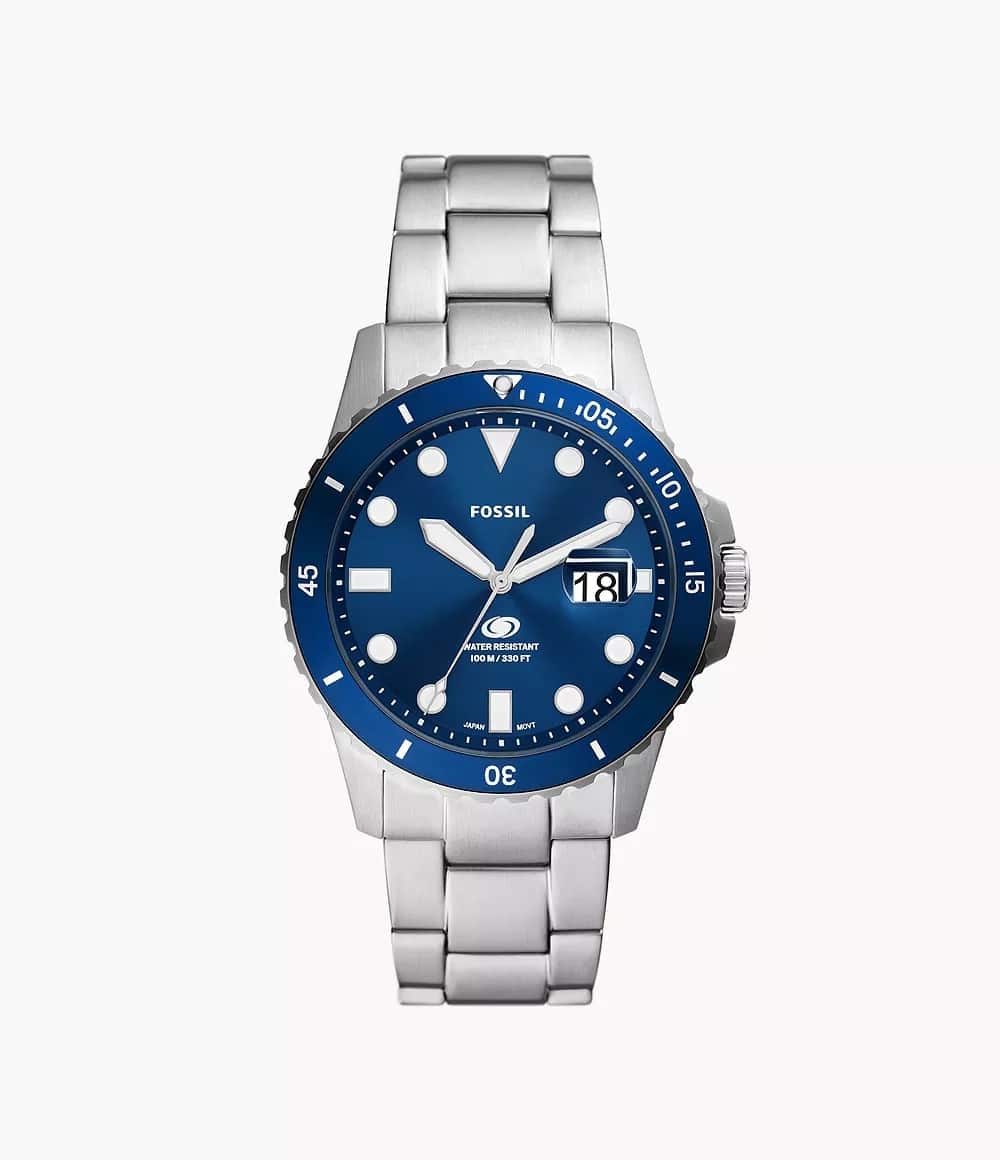 FS6029 Fossil Blue Dive para caballero pulsera de acero inoxidable