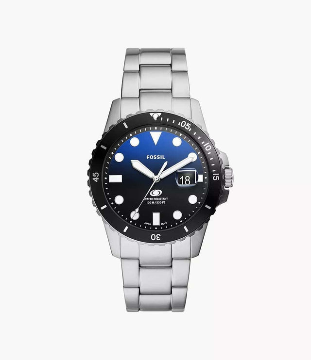 FS6038 Fossil Blue Dive para hombre pulsera de metal