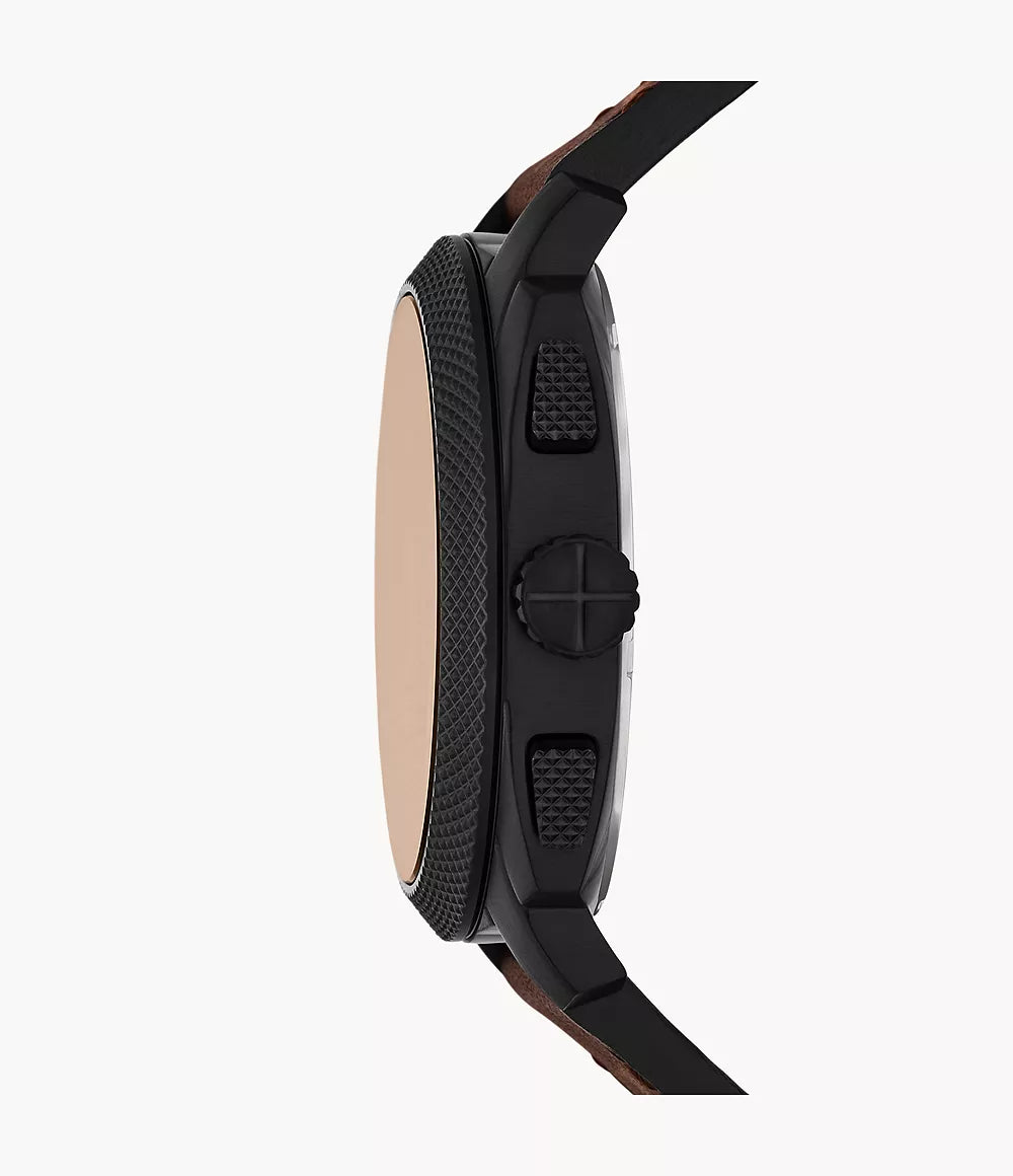 FS6101 Reloj Fossil Machine de caballero pulsera de cuero 44 mm