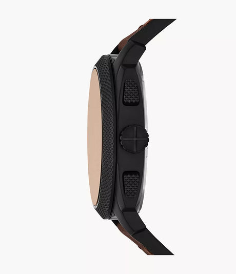 FS6101 Reloj Fossil Machine de caballero pulsera de cuero 44 mm