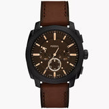 FS6101 Reloj Fossil Machine de caballero pulsera de cuero 44 mm