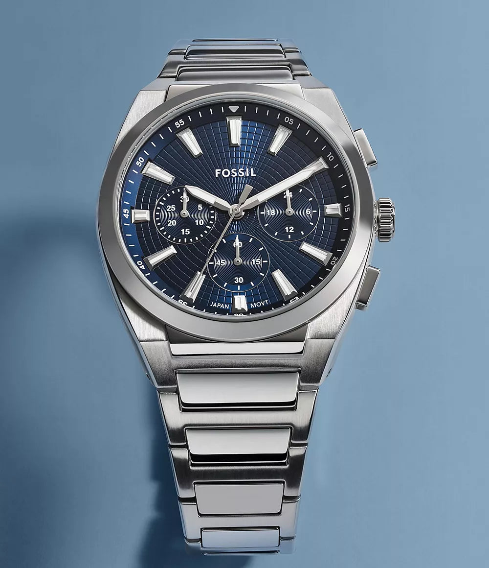 FS6104 Reloj Fossil Everett de caballero correa de metal 44mm