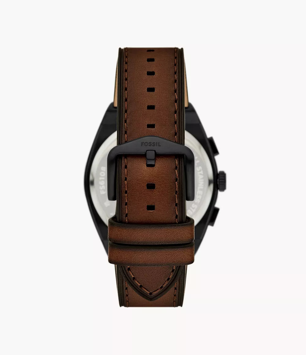 FS6108 Reloj Fossil Everett de hombre banda de piel 44 mm