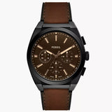 FS6108 Reloj Fossil Everett de hombre banda de piel 44 mm
