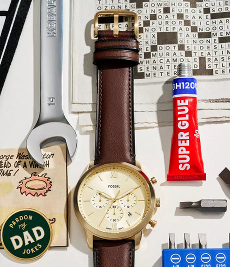 FS6113 Reloj Fossil Neutra de hombre banda de piel 44 mm