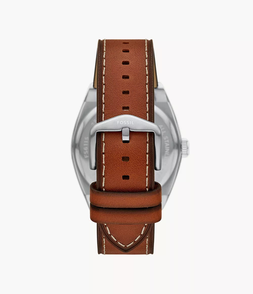 FS6115 Reloj Fossil Everett de hombre pulsera de cuero 42 mm