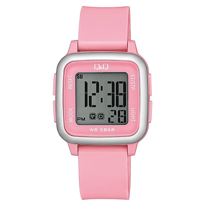 G02A-009VY Reloj QQ para mujer con pulsera de silicona digital