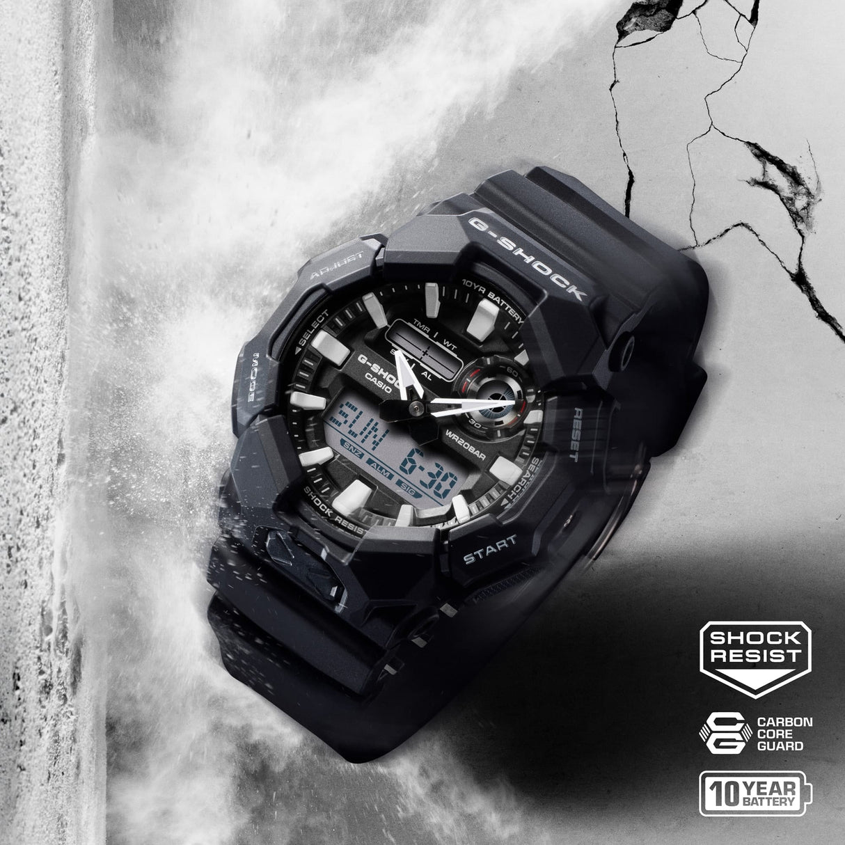 GA-010-1A G-Shock reloj para hombre pulsera de caucho