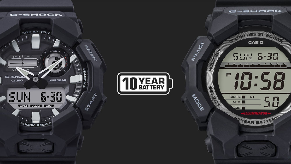 GA-010-1A1 Reloj G-Shock de caballero pulsera de resina 10 años de batería