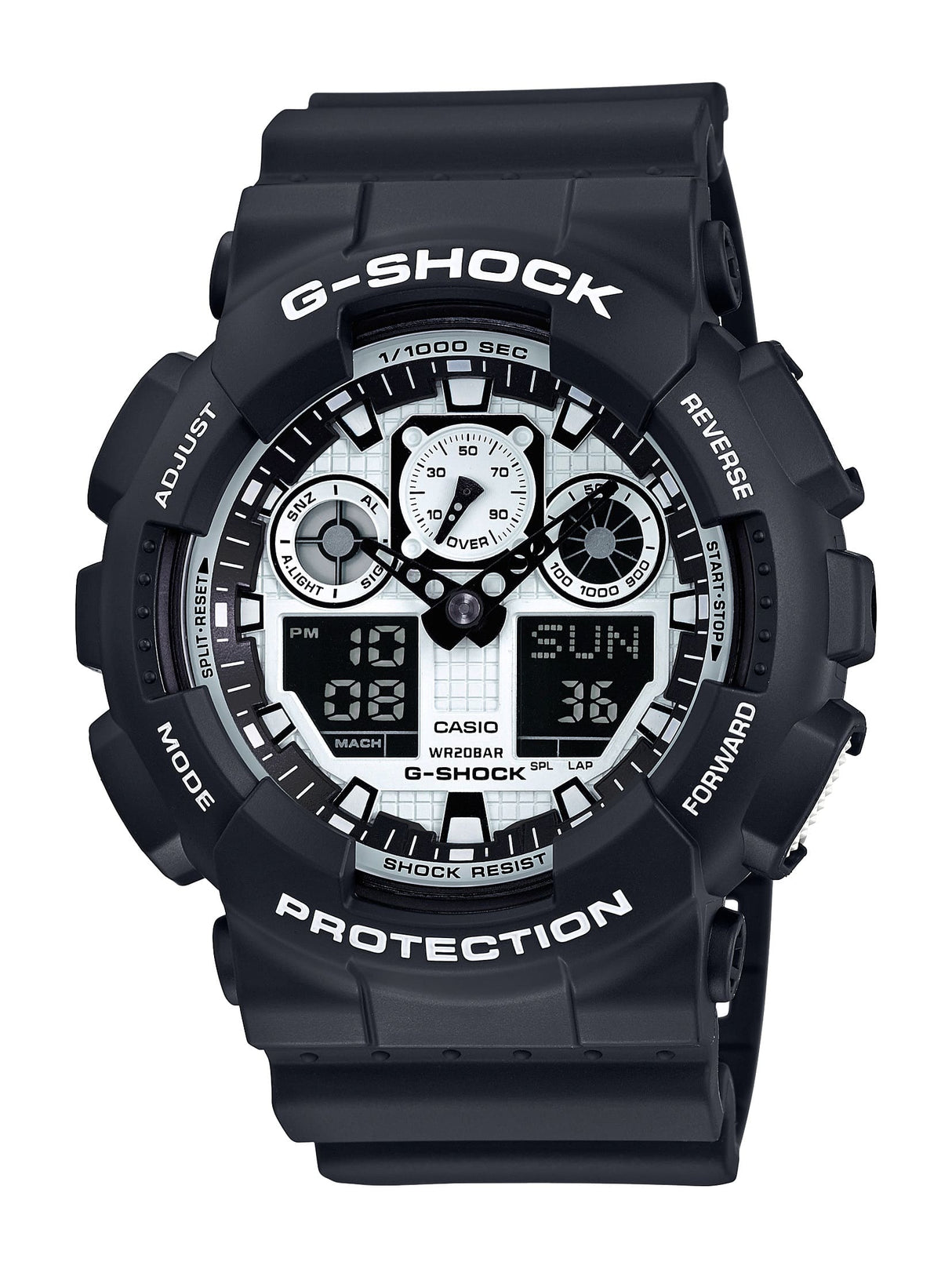 GA-100BW-1A Reloj G-Shock para Hombre