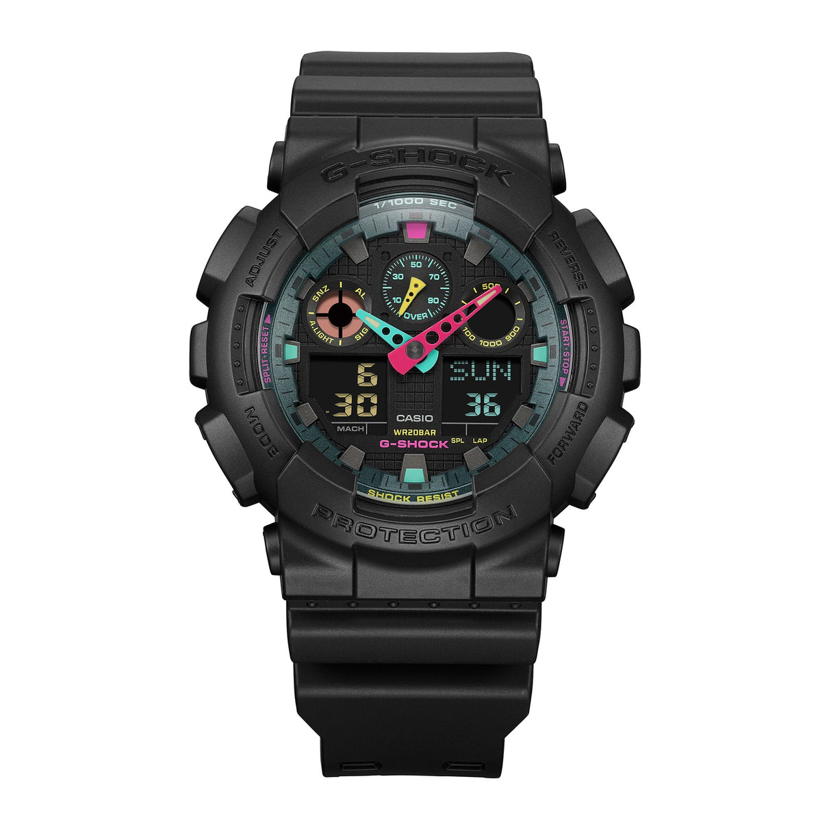 GA-100MF-1A Reloj G-Shock Pulsera de Caucho para Caballero Digital y Análogo