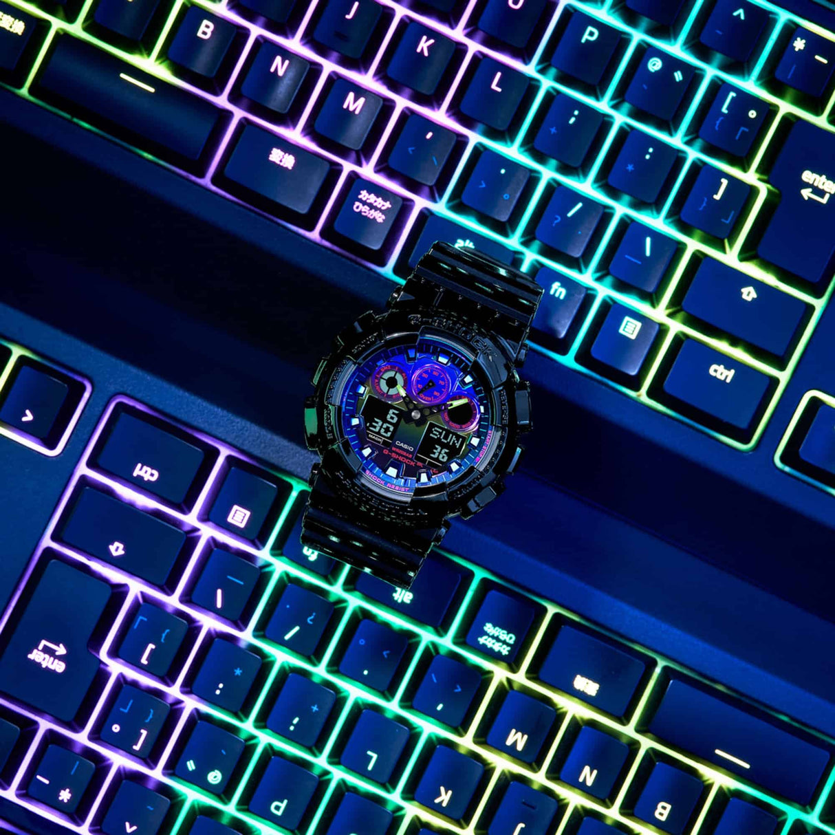 GA-100RGB-1A G-Shock Reloj para Hombre