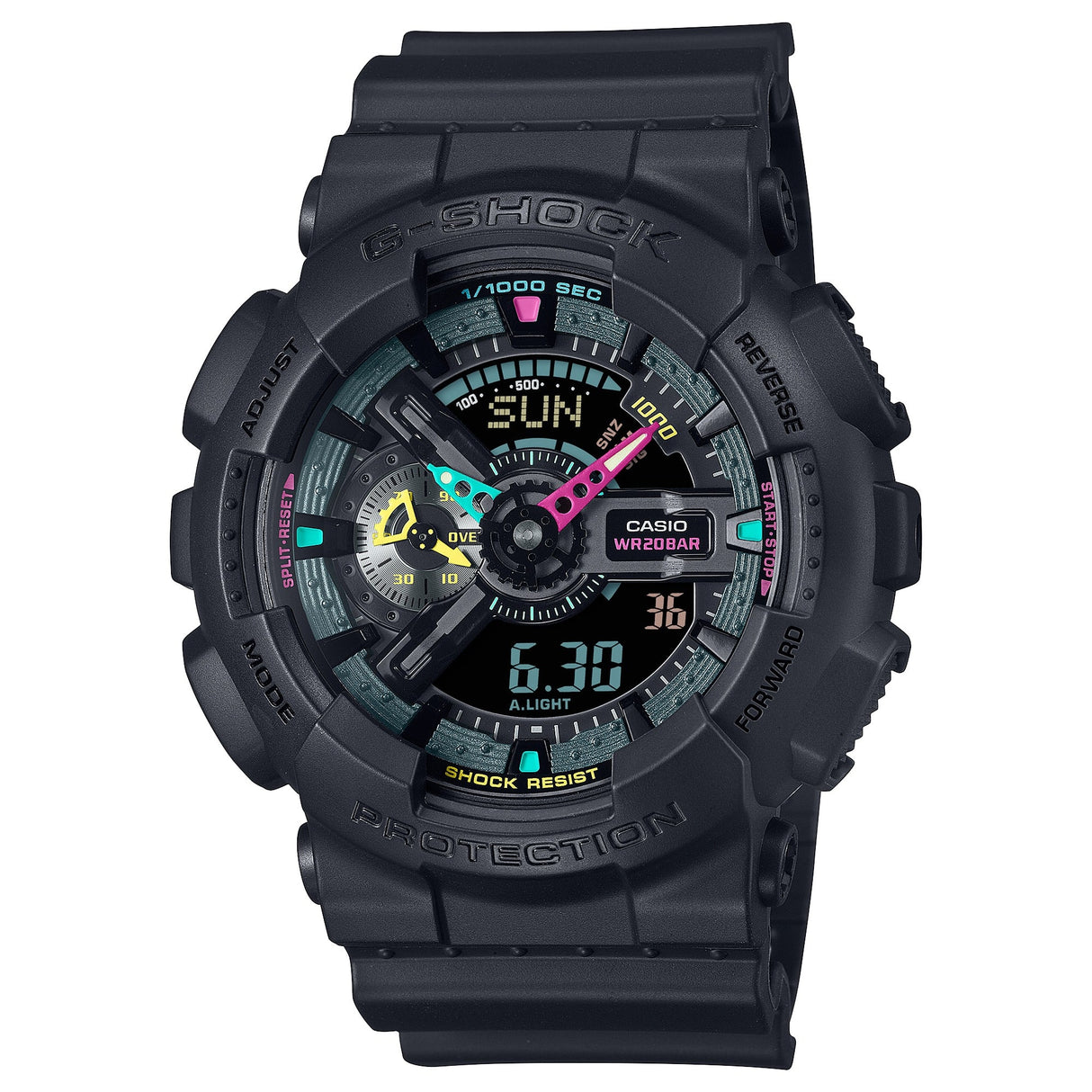 GA-110MF-1A Reloj G-Shock Pulsera de Resina para Caballero Doble Hora