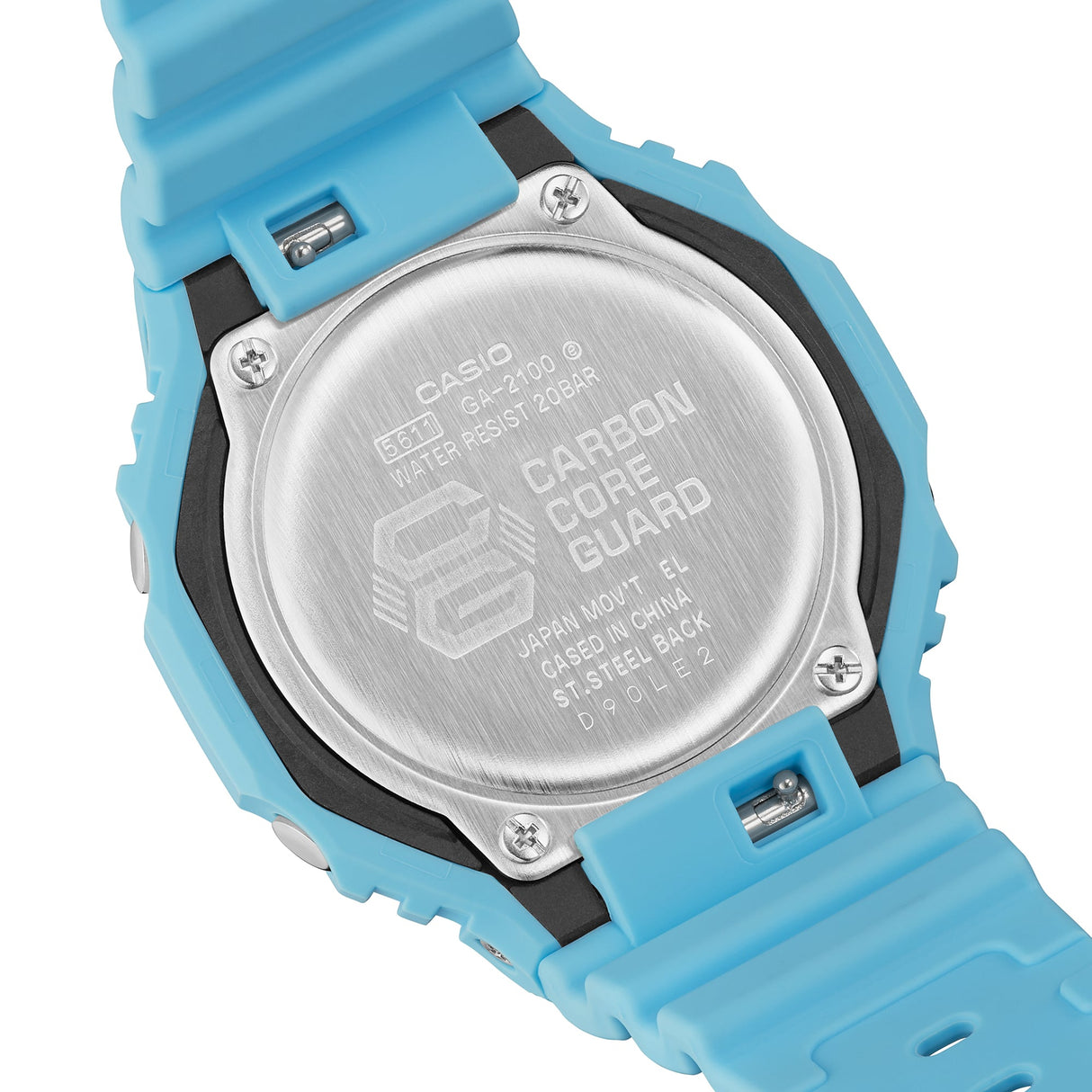 GA-2100-2A2 Reloj G-Shock Pulsera de Caucho para Hombre Doble hora