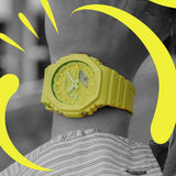 GA-2100-9A9 Reloj G-Shock Classic de hombre pulsera de caucho 48 mm