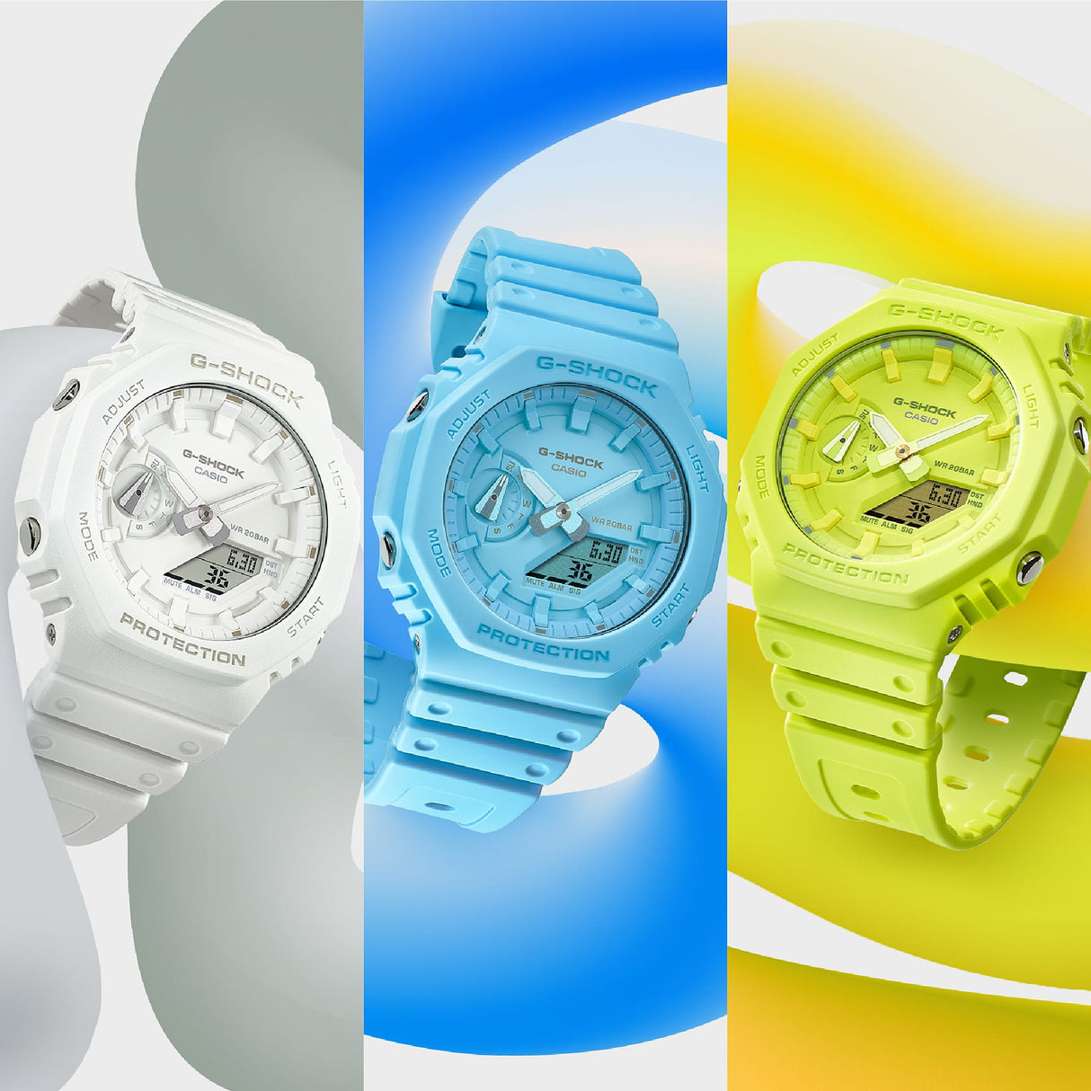 GA-2100-9A9 Reloj G-Shock Classic de hombre pulsera de caucho 48 mm