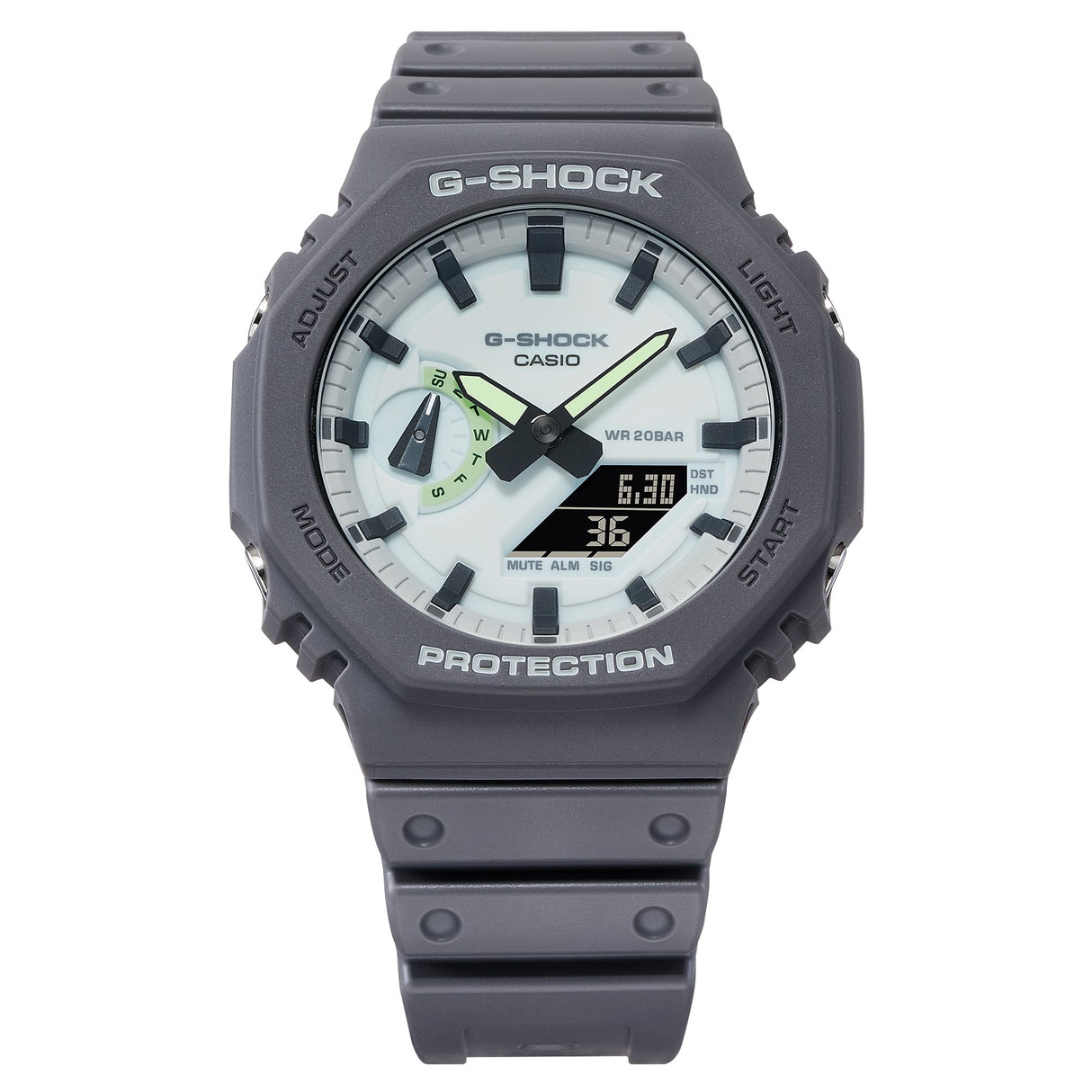 GA-2100HD-8A Reloj G-Shock Pulsera de Caucho para Caballero Doble Hora