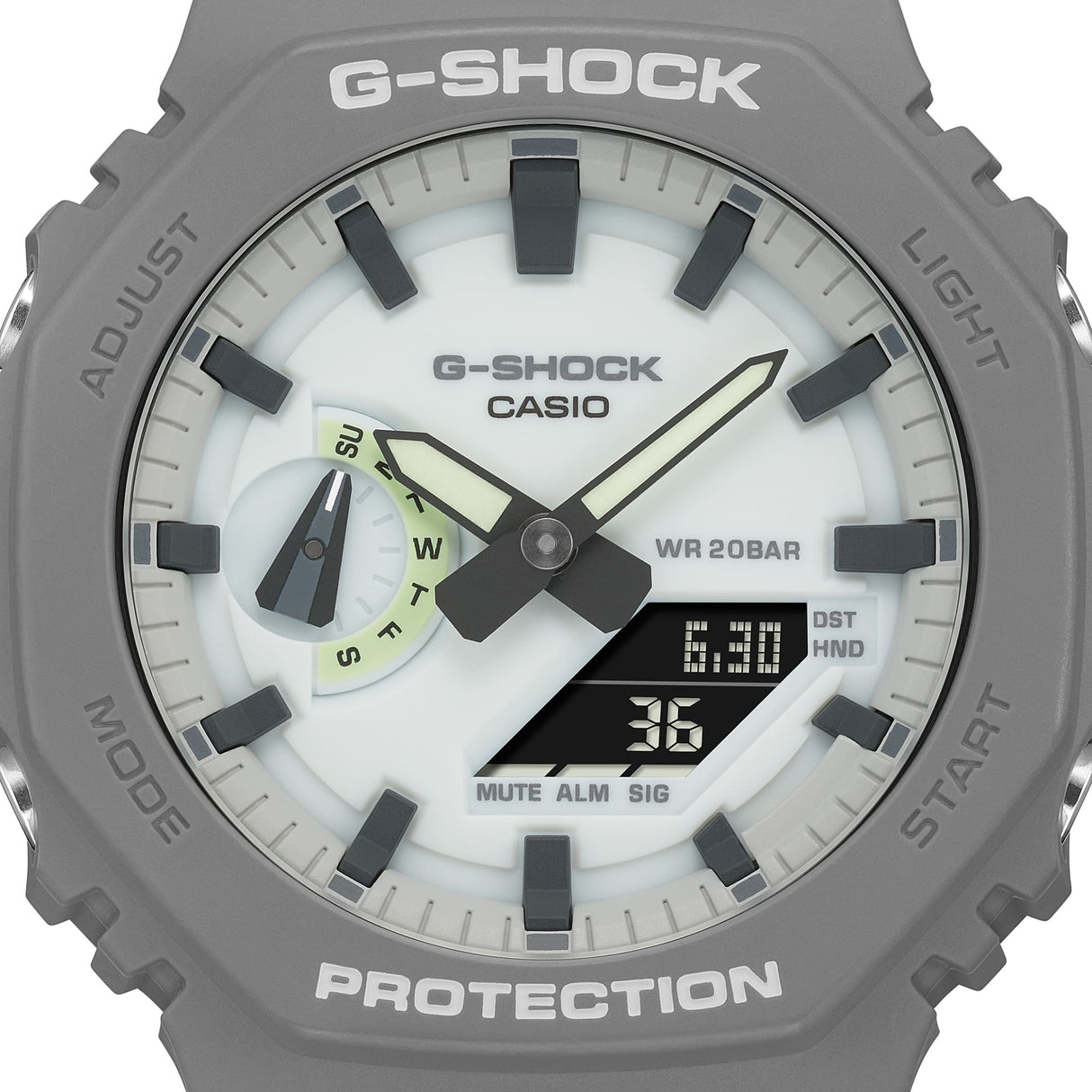 GA-2100HD-8A Reloj G-Shock Pulsera de Caucho para Caballero Doble Hora