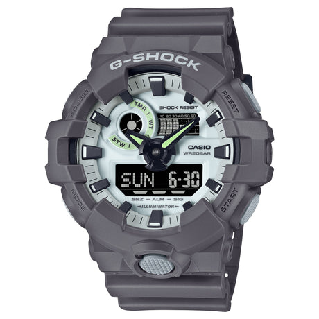 GA-700HD-8A Reloj G-Shock Pulsera de Caucho para Caballero Doble Hora