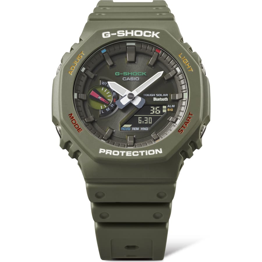 GA-B2100FC-3A Reloj G-Shock Pulsera de Goma para Caballero Doble Hora