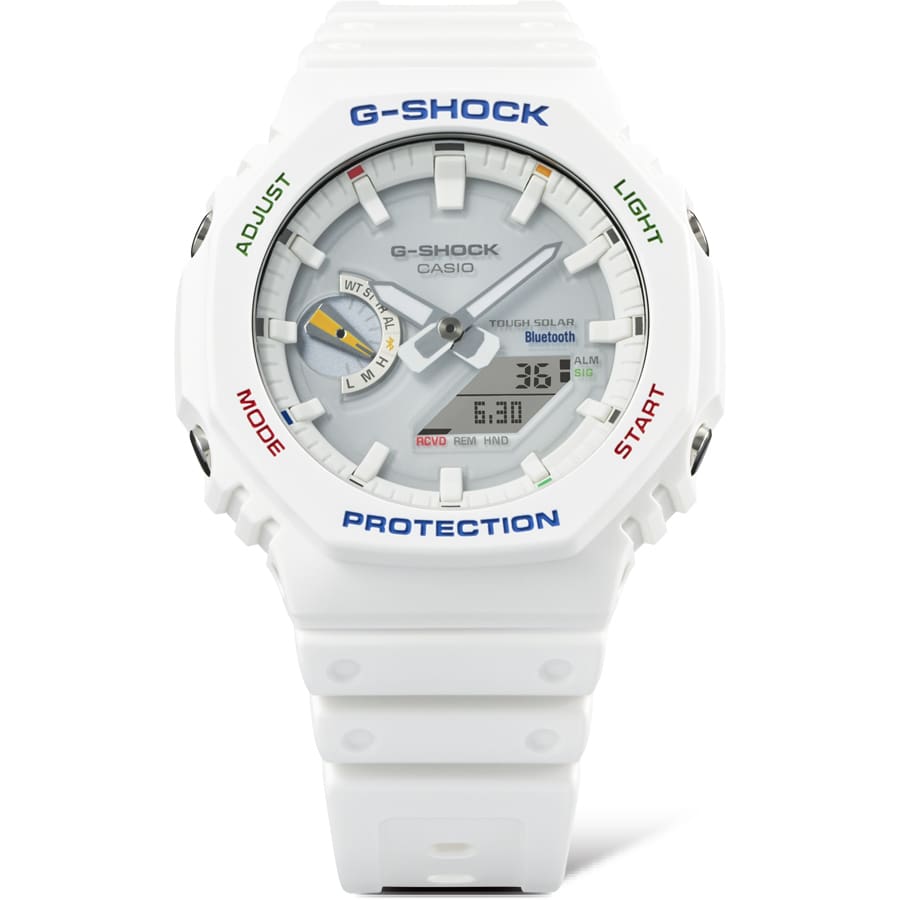 GA-B2100FC-7A Reloj G-Shock Pulsera de Goma para Caballero Doble Hora