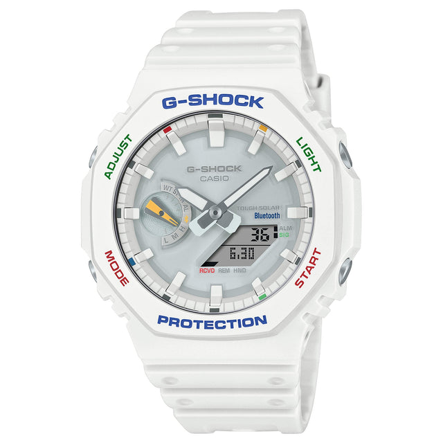 GA-B2100FC-7A Reloj G-Shock Pulsera de Goma para Caballero Doble Hora