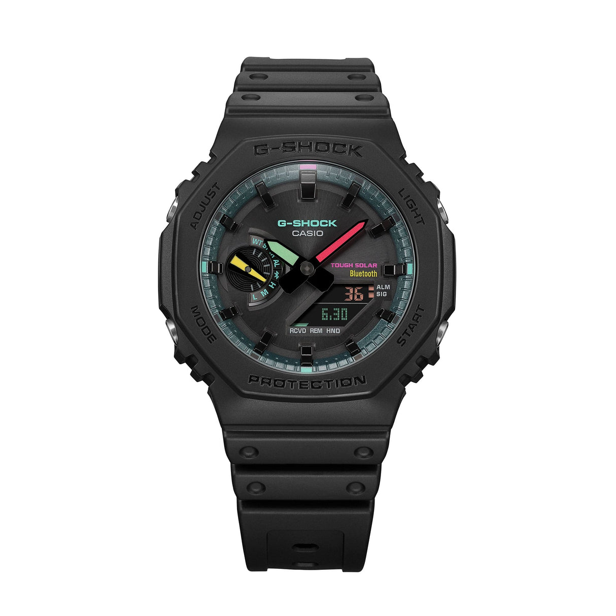 GA-B2100MF-1A Reloj G-Shock Doble Hora para caballero correa de caucho