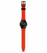 GB754 Swatch Red Grin Reloj Unisex Pulsera de Resina