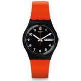 GB754 Swatch Red Grin Reloj Unisex Pulsera de Resina