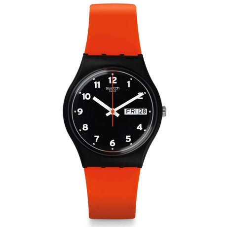 GB754 Swatch Red Grin Reloj Unisex Pulsera de Resina