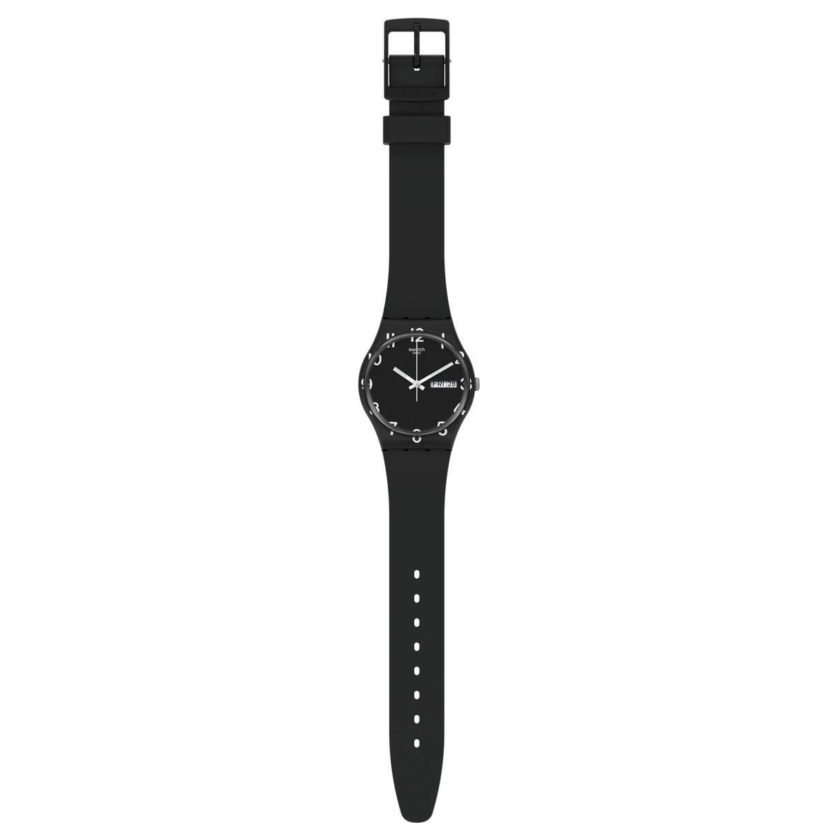 GB757 Reloj Swatch Over Black de hombre banda de resina 34 mm