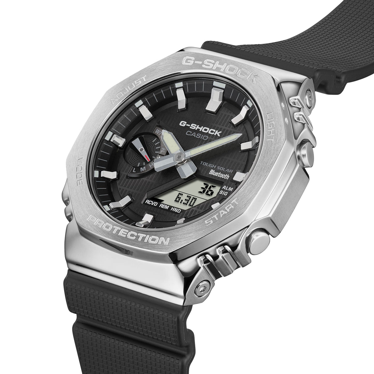 GBM-2100-1A Reloj G-Shock de caballero pulsera de resina doble hora
