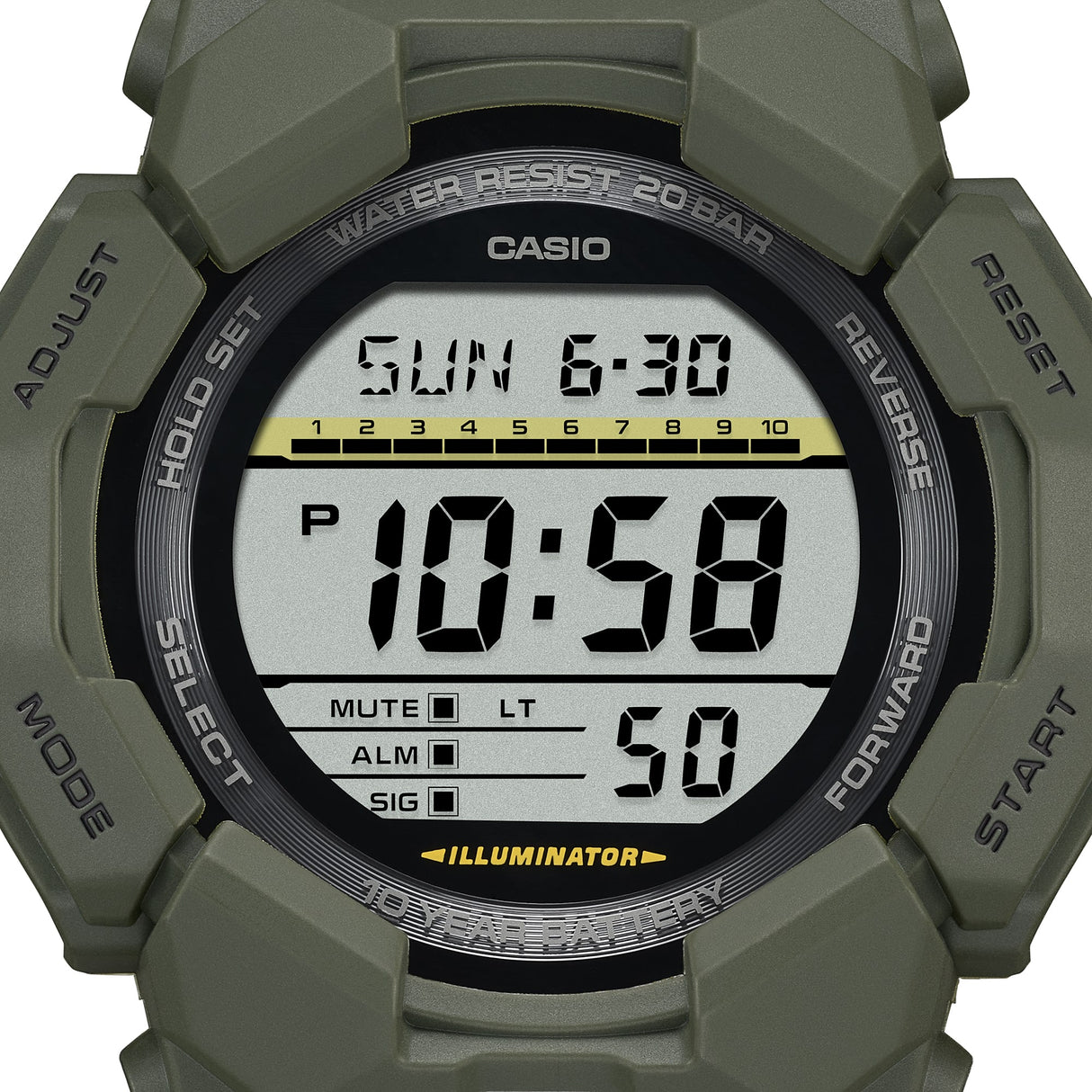 GD-010-3 G-Shock reloj para caballero pulsera de caucho