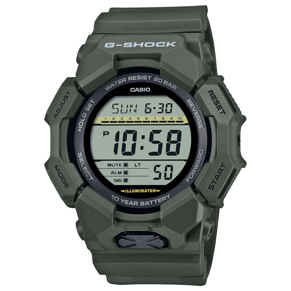 GD-010-3 G-Shock reloj para caballero pulsera de caucho