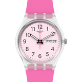 GE724 Reloj Swatch Rinse Repeat Pink de dama correa de silicona