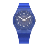 GL124 Reloj Swatch Blurry Blue de dama pulsera de caucho