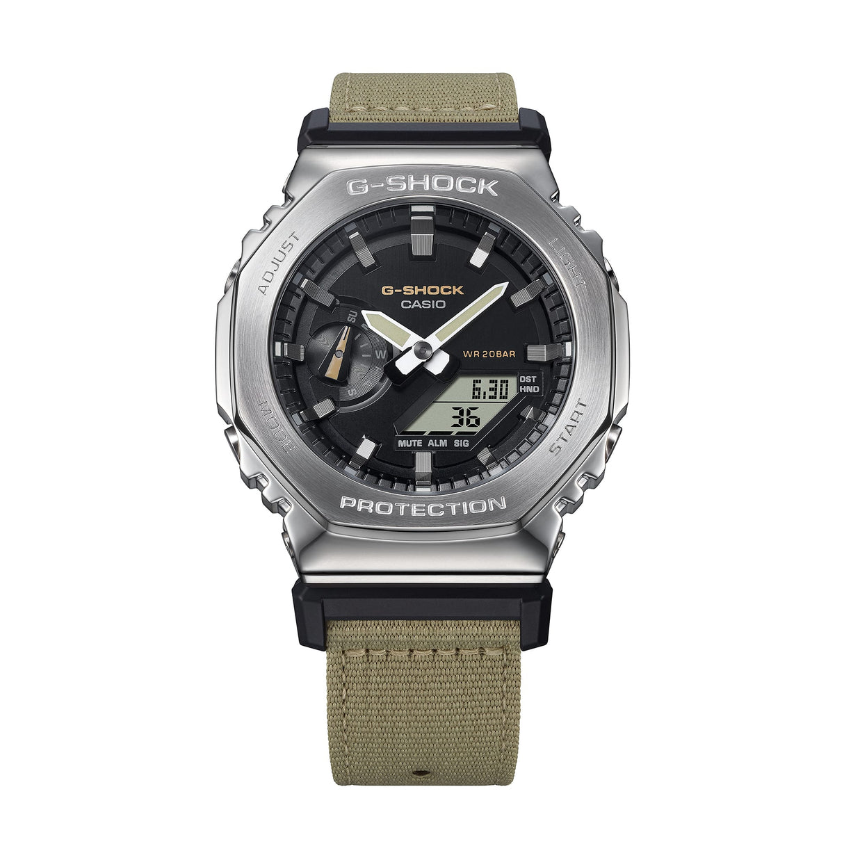 GM-2100C-5A G-Shock G-Steel Reloj para Hombre Pulsera de Tela