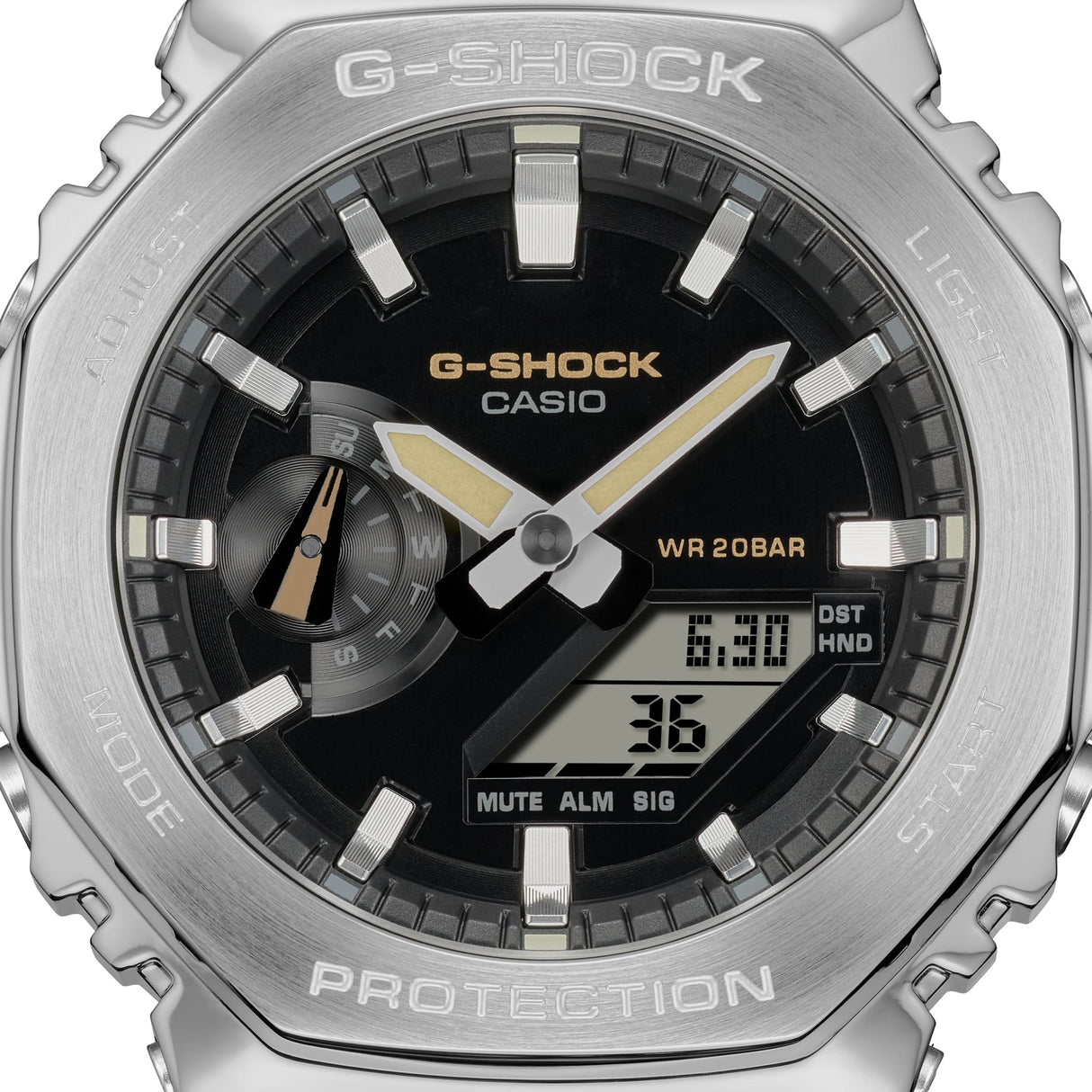 GM-2100C-5A G-Shock G-Steel Reloj para Hombre Pulsera de Tela