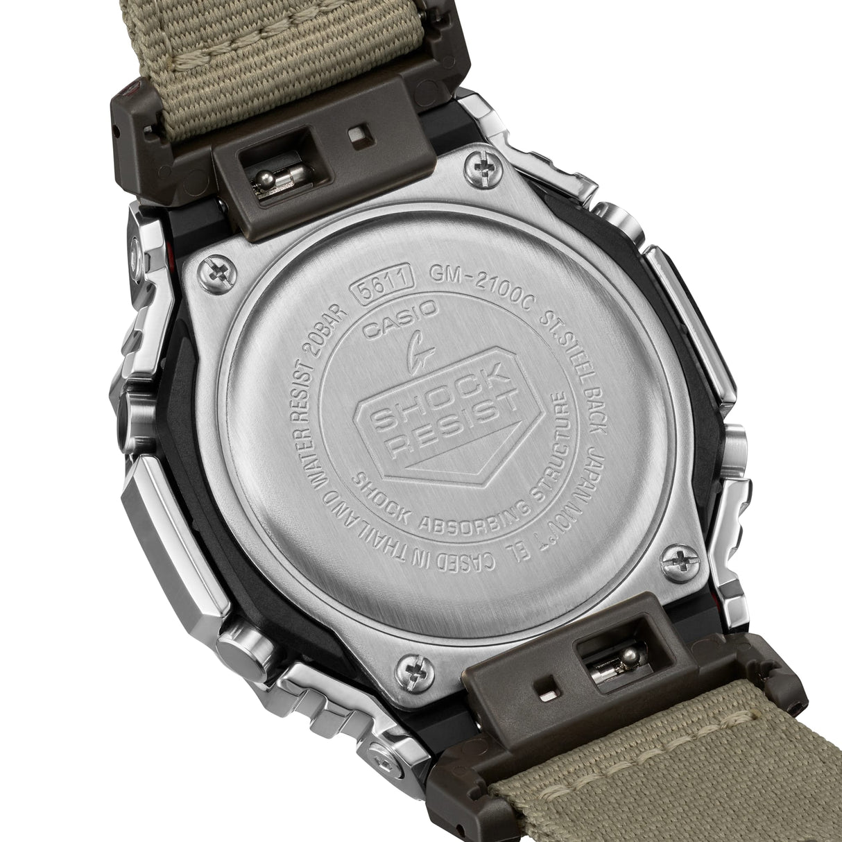 GM-2100C-5A G-Shock G-Steel Reloj para Hombre Pulsera de Tela