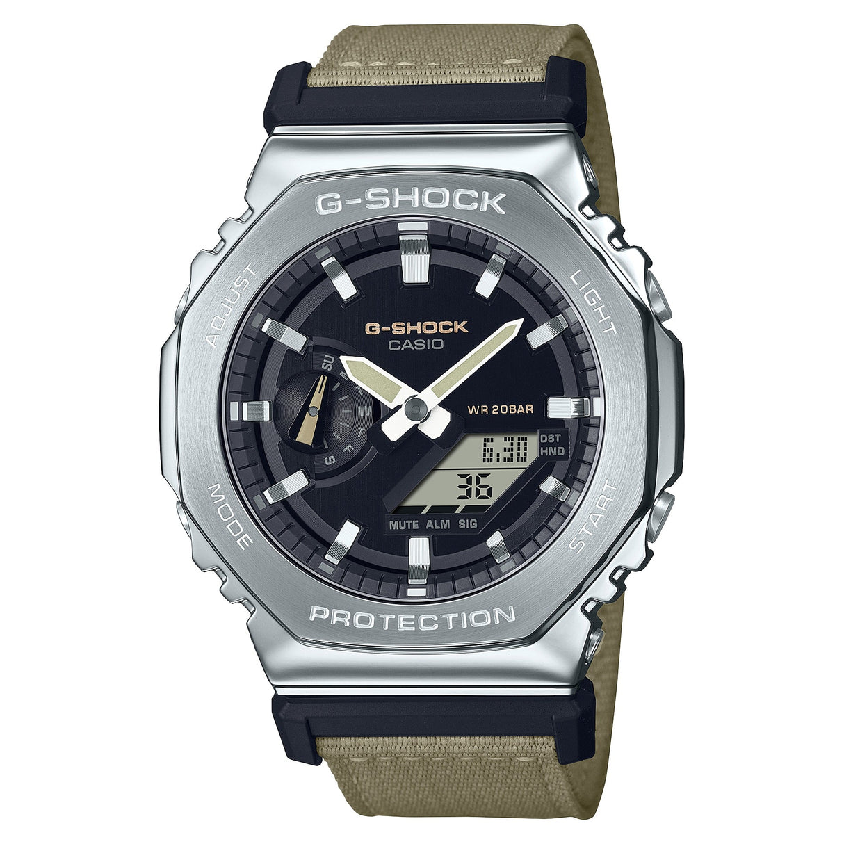 GM-2100C-5A G-Shock G-Steel Reloj para Hombre Pulsera de Tela