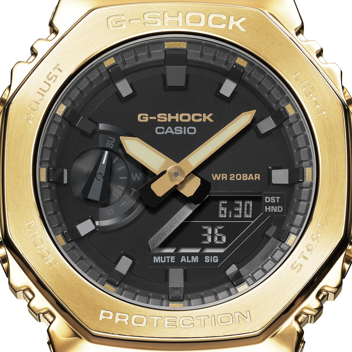 GM-2100G-1A9 Reloj G-shock para caballero pulsera de caucho