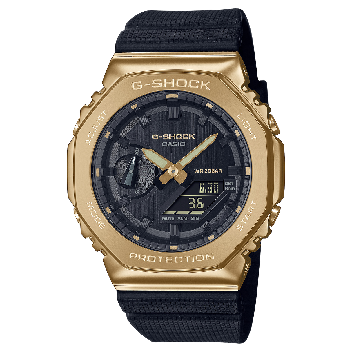 GM-2100G-1A9 Reloj G-shock para caballero pulsera de caucho