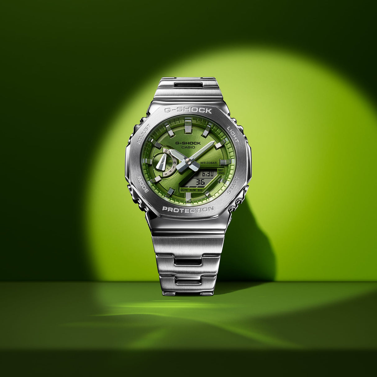 GM-2110D-3A Reloj G-Shock de caballero banda de metal 50 mm