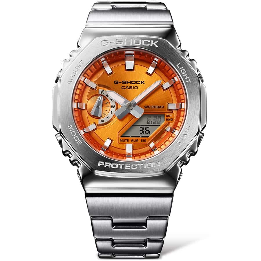 GM-2110D-4A G-Shock Reloj para caballero correa de acero inoxidable