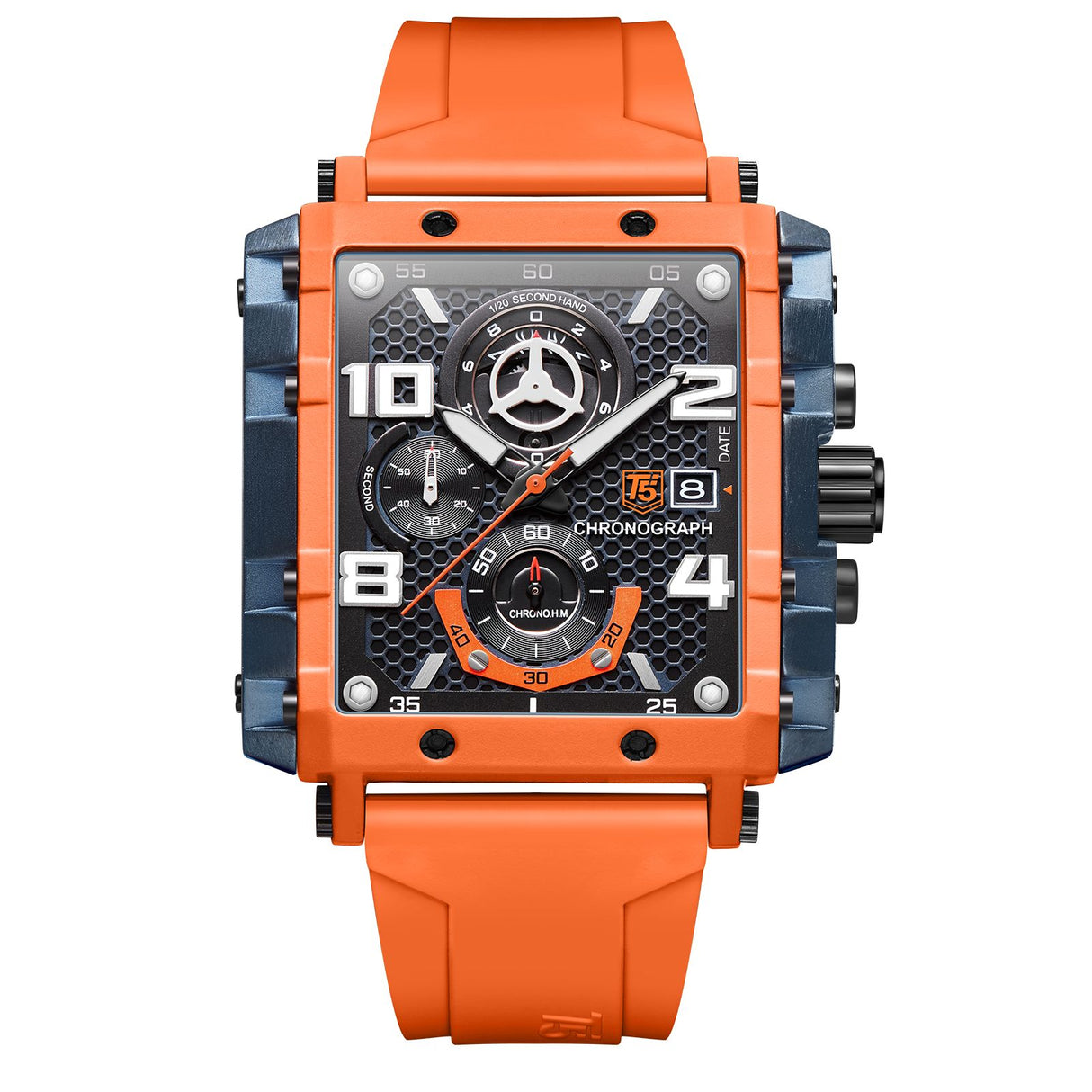 H3886G Reloj T5 para hombre análogo correa de caucho