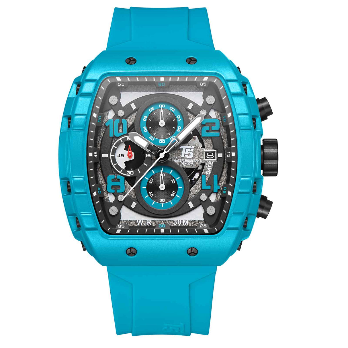 H3984G Reloj T5 para hombre banda de caucho