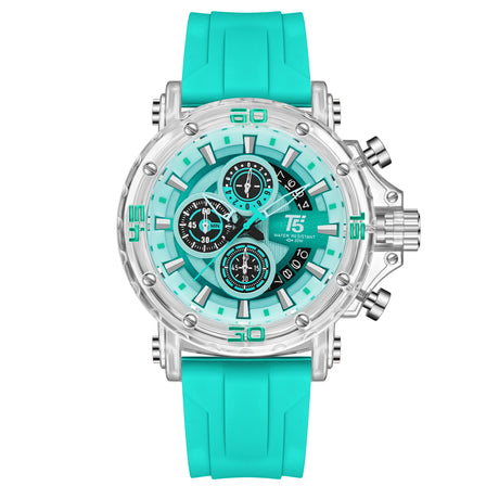 H4004G Reloj T5 para hombre pulsera de goma