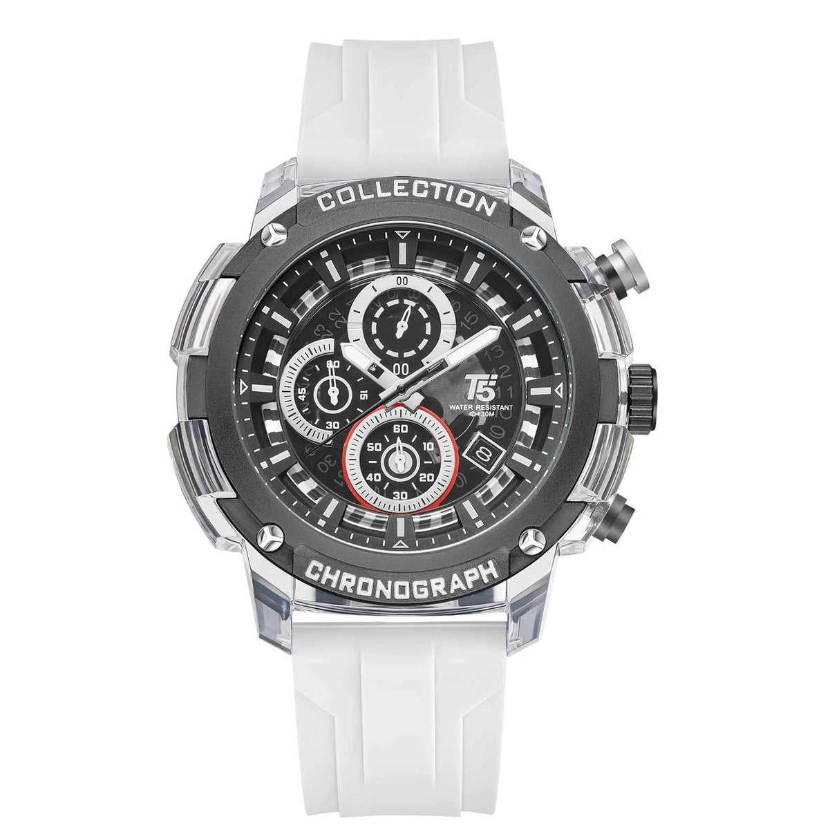 H4015G Reloj T5 para hombre pulsera de caucho