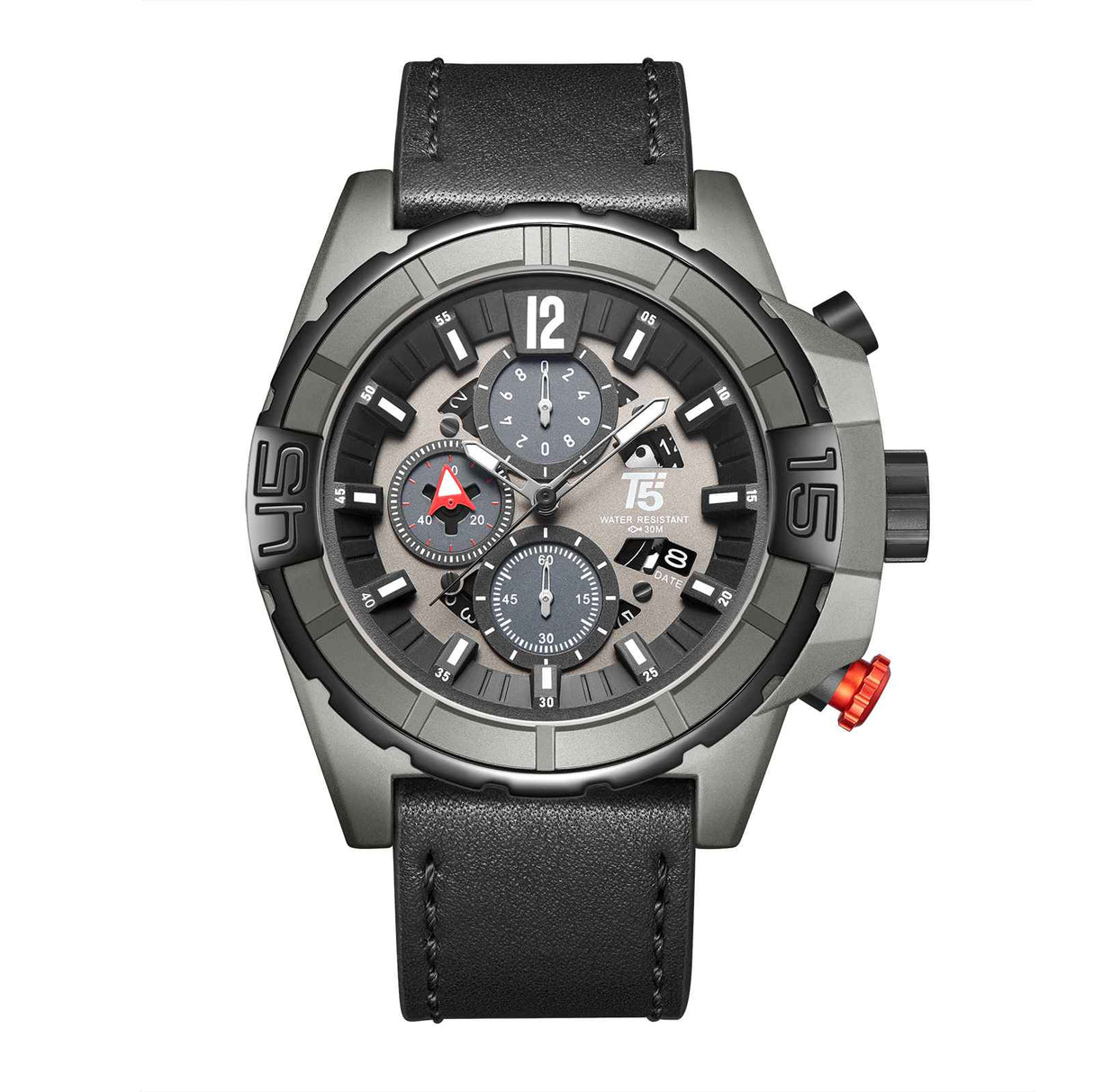 H4047G Reloj T5 para hombre correa de cuero