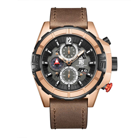 H4047G Reloj T5 para hombre correa de cuero